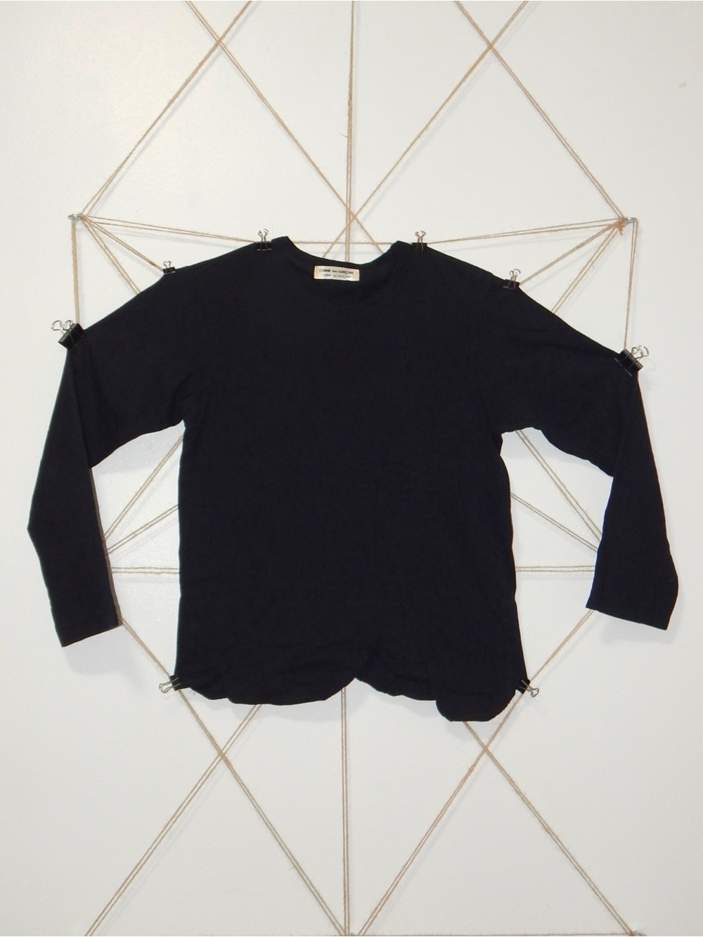 Comme des Garçons, long-sleeve jersey top with raw hem, c.: 1990s